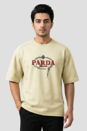 Sticker Vinyl Drop ‍Shoulder T-Shirt