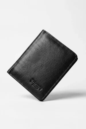 Bifold Genuine Leather Wallet – Black