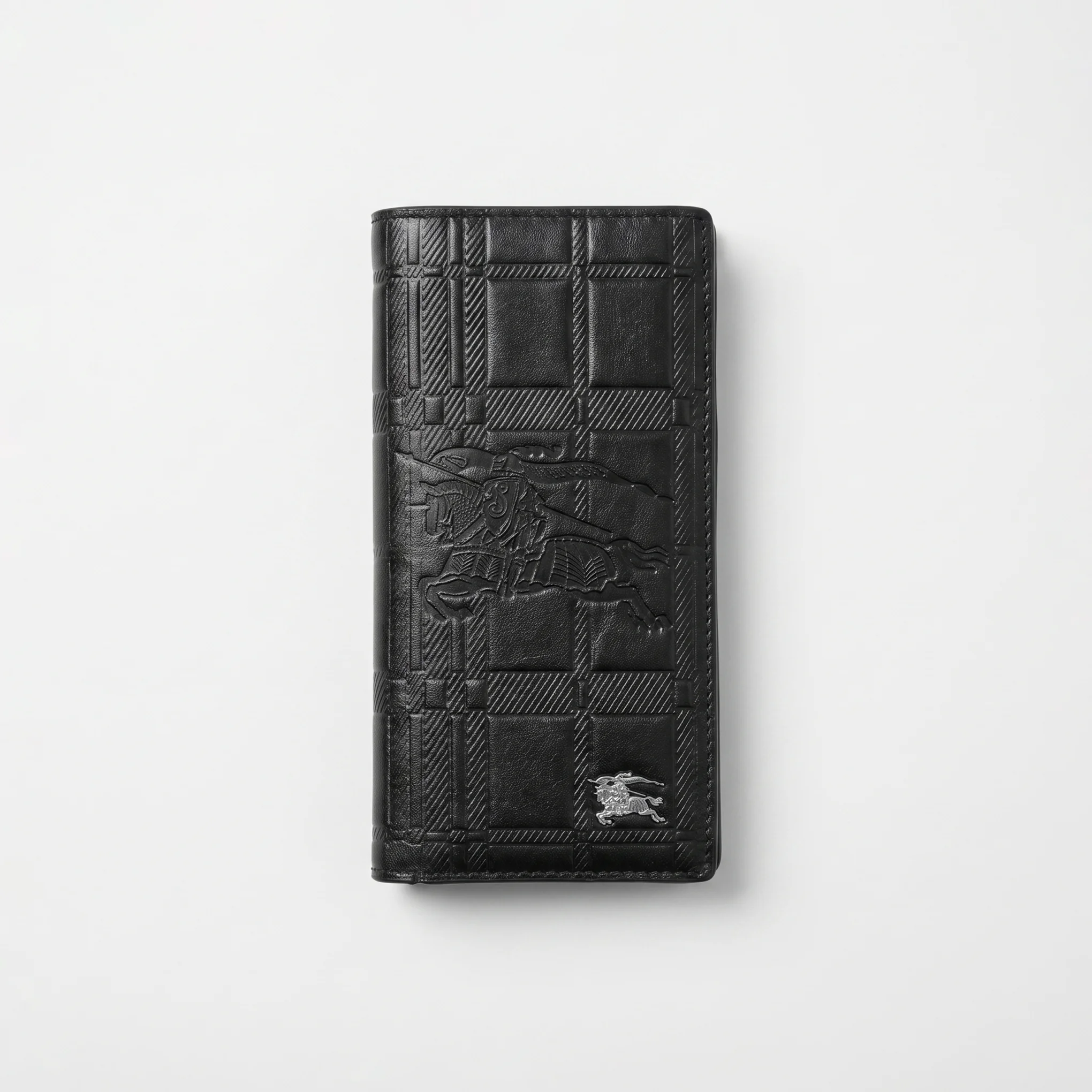 Embossed Leather Long Wallet — Black - Image 6