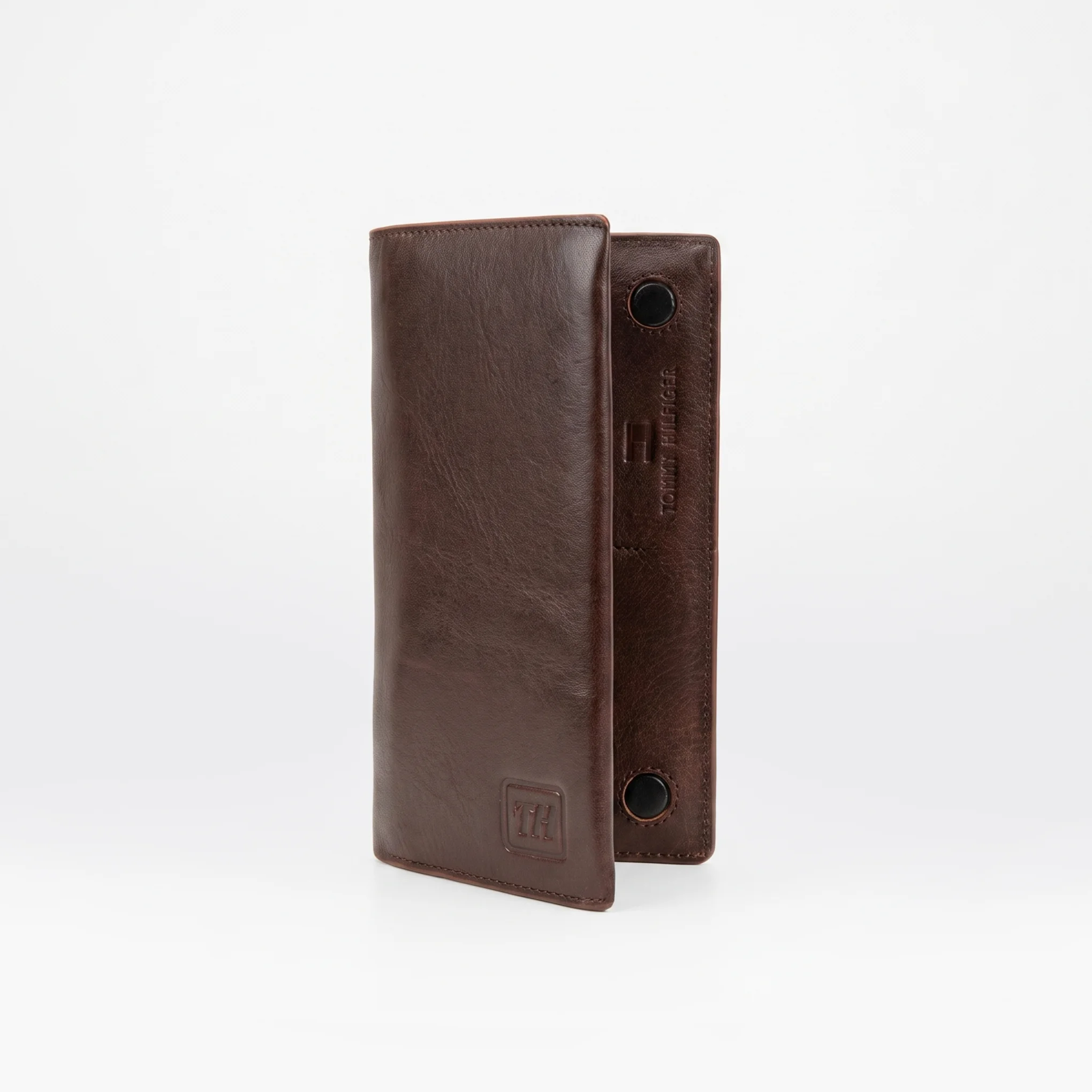 Genuine Leather Long Wallet — Coffee - Image 3